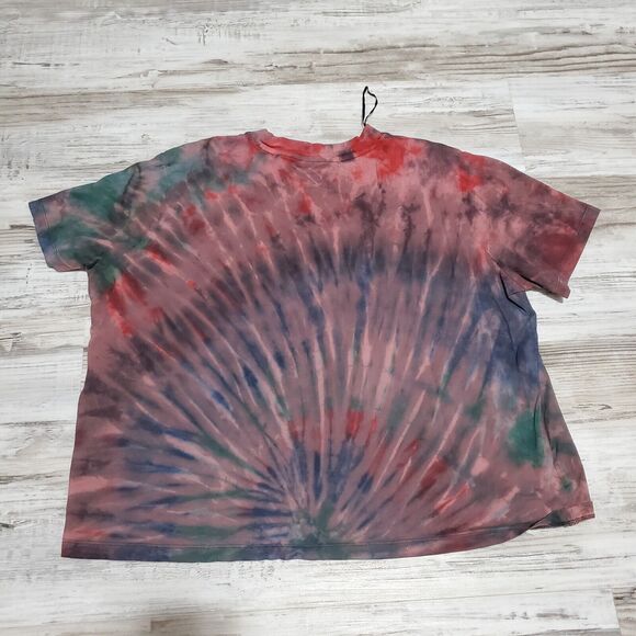 Nirvana Crop Top Reverse Tye Dye Size XL Hand Tye Dyed - Picture 3 of 3